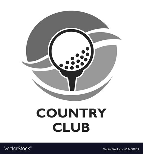 Golf country club logo template or icon Royalty Free Vector