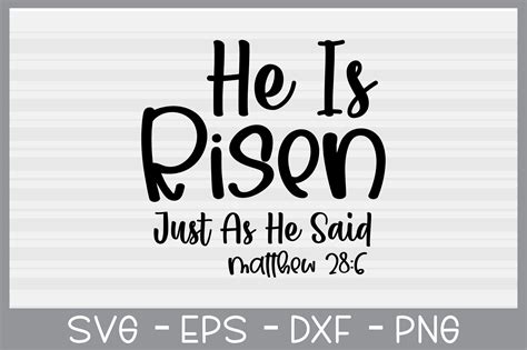 He is Risen Just As He Said SVG Graphic by T-SHIRT WORLD · Creative Fabrica