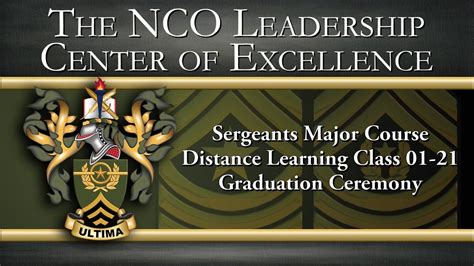 Sergeants Major Course Distance Learning Class 01-21 Graduation Ceremony - YouTube