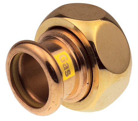 VSH XPress Copper Gas Coupling With Nut FF 28xG1 3 8