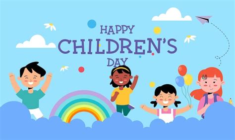 Premium Vector Happy World Childrens Day Background