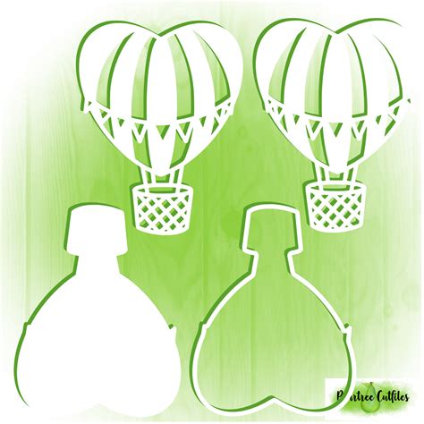 Hot Air Balloon Mini Book Peartree Cutfiles