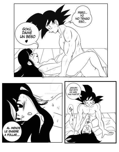 Rule 34 1boy 1girls Areolae Black Hair Breasts Canon Couple Chichi Comic Dragon Ball Dragon