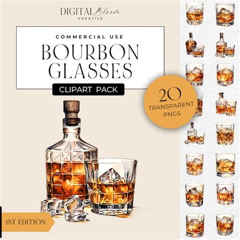 Bourbon Glass Clipart - Etsy