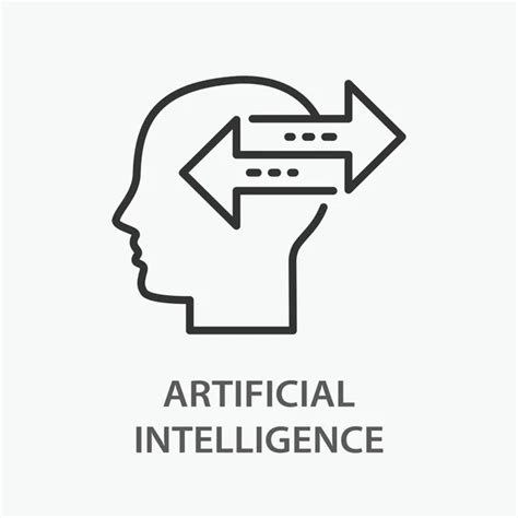 Artificial Intelligence Icons Set Flat Vector Illustrations Stock