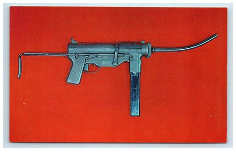 M Curved Barrel Submachine Gun Postcard Springfield Armory Museum