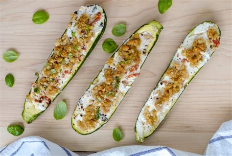 Vegetarian Stuffed Zucchini With Ricotta Cheese Greenletes