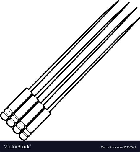 Toothpick Icon Outline Royalty Free Vector Image