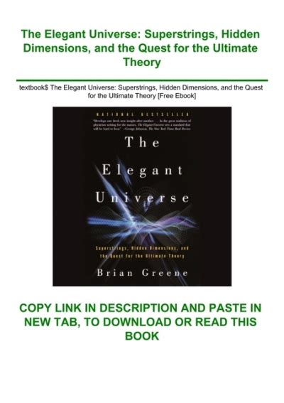 textbook$ The Elegant Universe Superstrings Hidden Dimensions and the Quest for the Ultimate ...