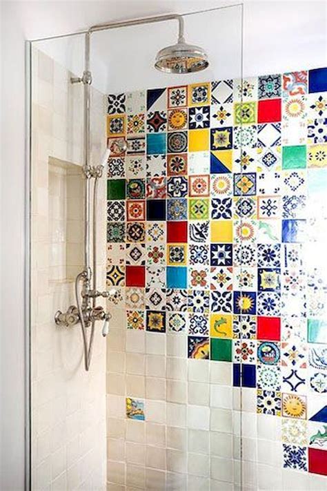 32 Bathroom Shower Ideas That Will Inspire You Colorful Bathroom Tile Bright Bathroom