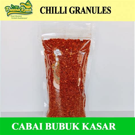 Jual Cabai Bubu Kasar 250 Gr Chilli Granules Super Pedas 250 Gr