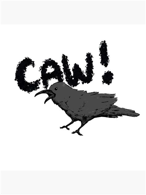 "Angry Crow CAW!" Poster for Sale by creativerabbit | Redbubble