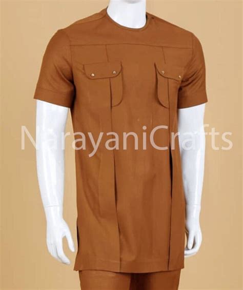 Handmade Decent Brown Color Safari Suit For Men For Wedding And Events