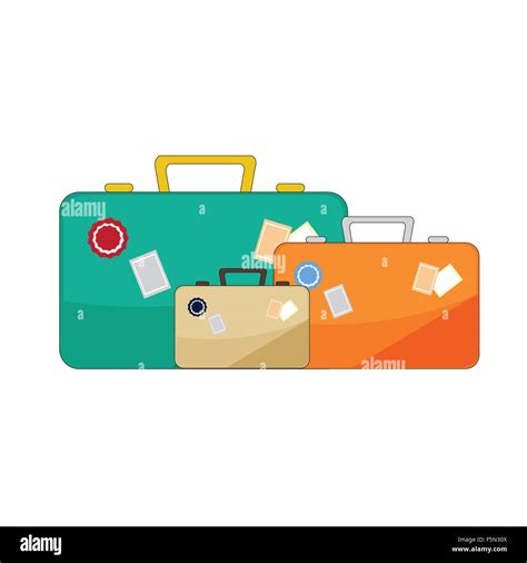 Vector Luggage Illustration On White Background Stock Vector Image And Art Alamy