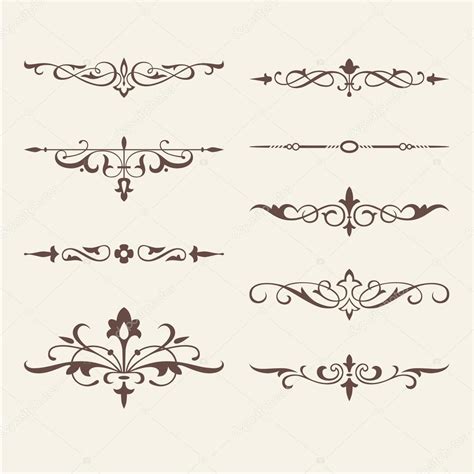 Elementi Di Design Calligrafico Arricciato Grafica Vettoriale