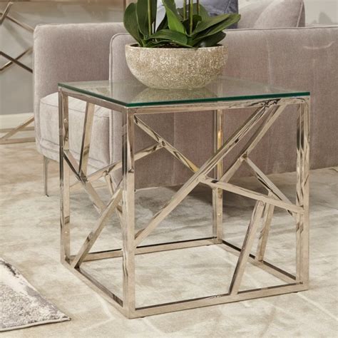 Storm Stainless Steel Side Table Fab Home Interiors