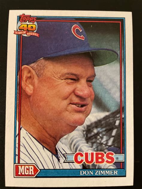 Don Zimmer Ungraded 1991 Topps