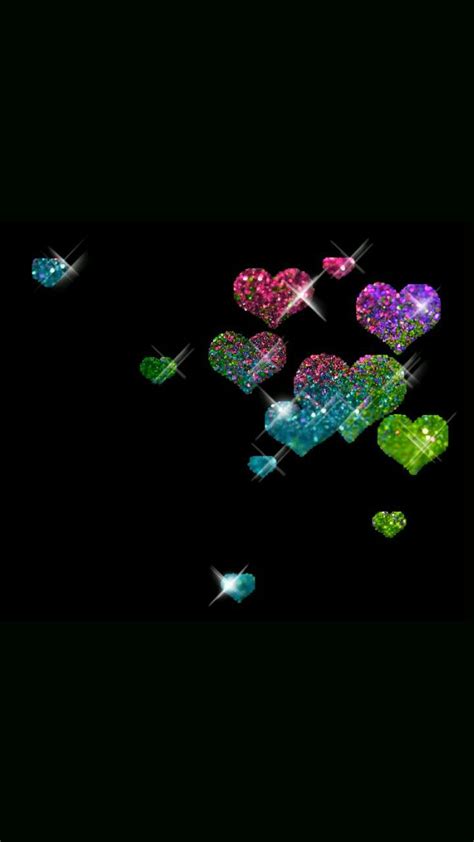 Sparkly hearts wallpaper | Heart wallpaper, Heart iphone wallpaper ...