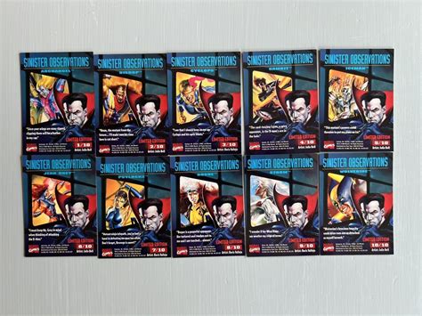 Fleer Ultra X Men Sinister Observations Complete Card Set Ebay