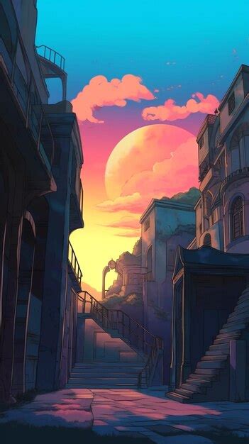 Premium AI Image | background with Ghibli Studio style