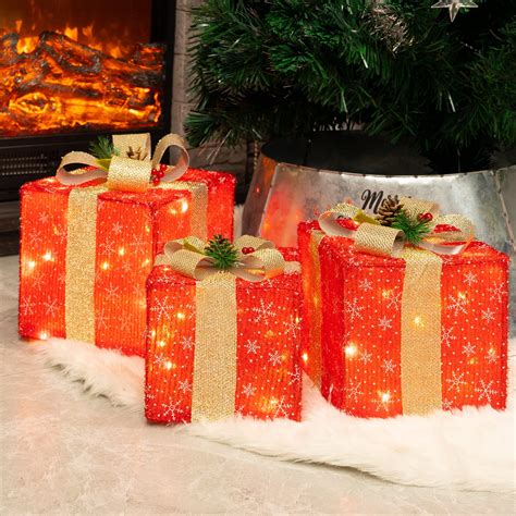 Buy Funpeny Set Of Christmas Lighted Gift Boxes Led Christmas Box