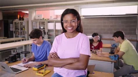 Portrait Of A Latina In The Classroom Lo Stock Video Pond5