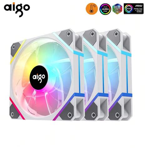 Aigo Kit De Ventilador Pc Aigo Am Pro Rgb Ventoinha Mm Caixa De