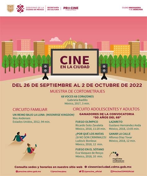 Cine En La Ciudad Cartelera Del De Septiembre Al De Octubre De