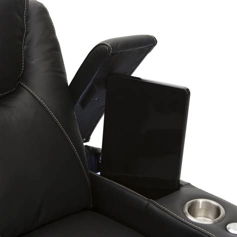 Latitude Run® Leather Home Theater Seating with Cup Holder | Wayfair