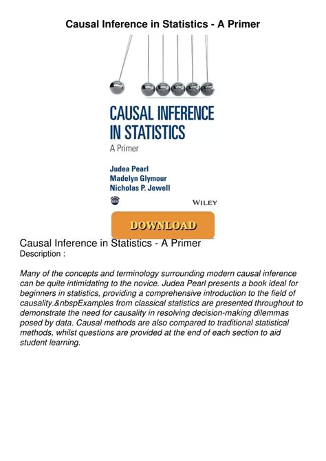 Ppt Get⚡ Pdf Causal Inference In Statistics A Primer Powerpoint