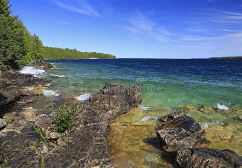 Shore Cliffs In Georgian Bay Lake Huron Stock Photo Image Of Fresh