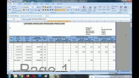 Cara Membuat Laporan Kemajuan Pekerjaan Mingguan Progress Report Images