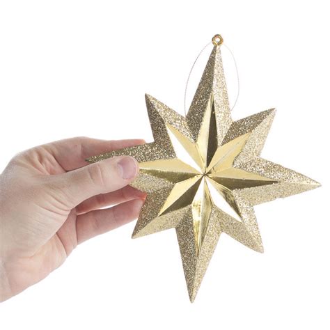 Gold Glittered Star Ornament Christmas Ornaments Christmas And