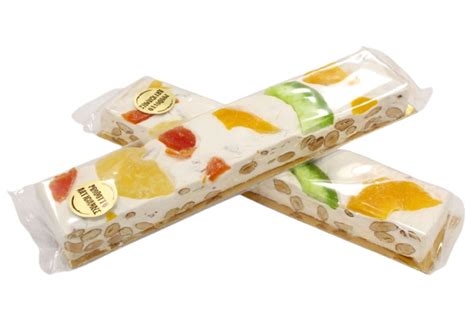 TORRONE TENERO ARTIGIANALE ALLE MANDORLE E FRUTTA CANDITA 180g Rigato