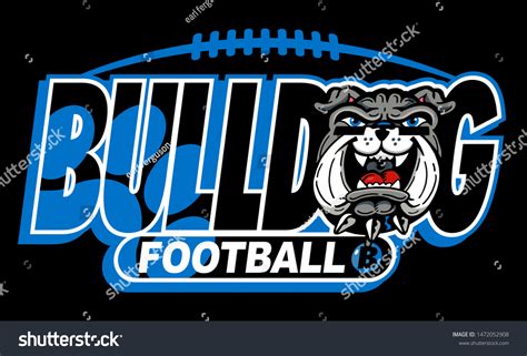 Bulldog Football Team Design Mascot Head Stock Vector (Royalty Free ...