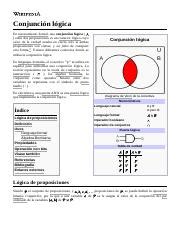 Conjunción lógica pdf Conjunción lógica En razonamiento formal una