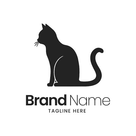 Premium Vector Cat Minimal Black Logo Cat Silhouette