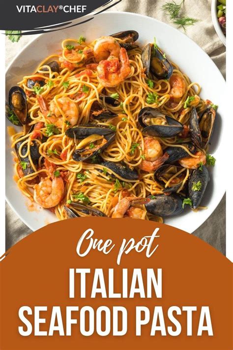 One Pot Italian Seafood Pasta With Shrimp And Mussels