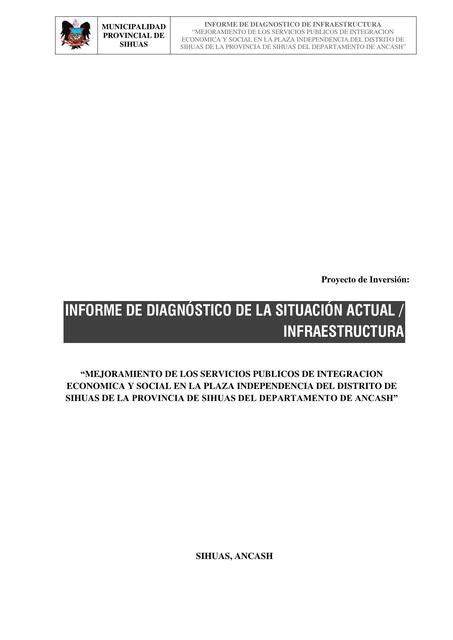 Informe de Diagnóstico de la Situación Actual Infraestructura Jhony