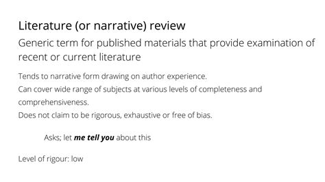 Types Of Review Systematic And Literature Reviews Libguides At