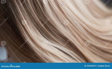 A Woman X S Long Blonde Hair Is Being Styled AI Stock Image Image