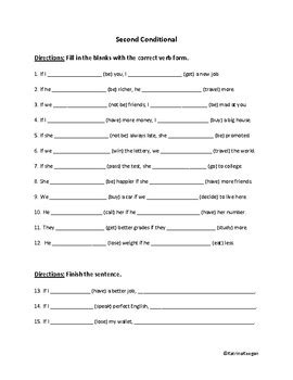 Second Conditional Practice By ESL Everyday TPT