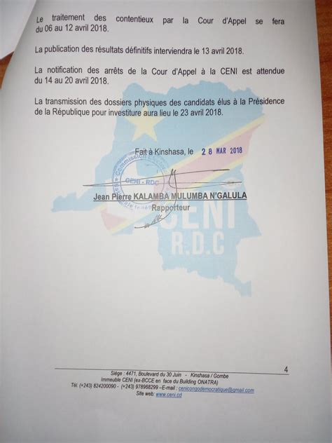 Ceni RDC on Twitter Veuillez trouver ci joint le communiqué de