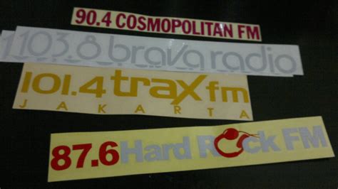 Radio Branding Materials Sticker Hard Rock Fm Jakarta Trax Fm