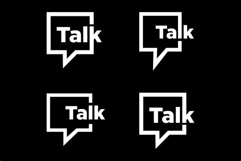 Talk logo design template premium