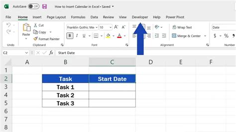 Insert Excel Calendar Row Leonie