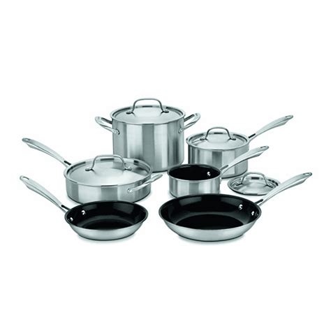 Cuisinart Green Gourmet Tri Ply Stainless Cookware 10 Piece Set 10 0