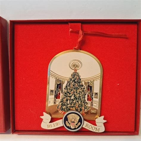 Holiday | Rare The White House Blue Room Christmas Ornament In Box But ...