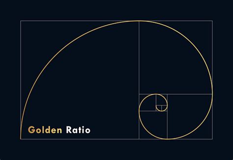 Template Desain Rasio Emas Gambar Geometris Dalam Hukum Rasio Emas