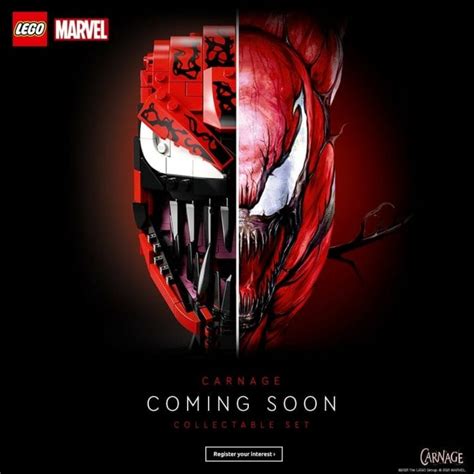 Carnage LEGO bust exclusive to Zavvi